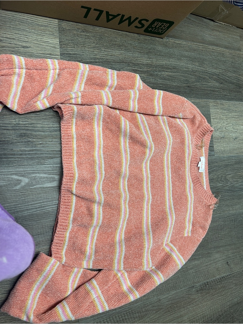 Colsie girls large striped sweatshirt long sleeve